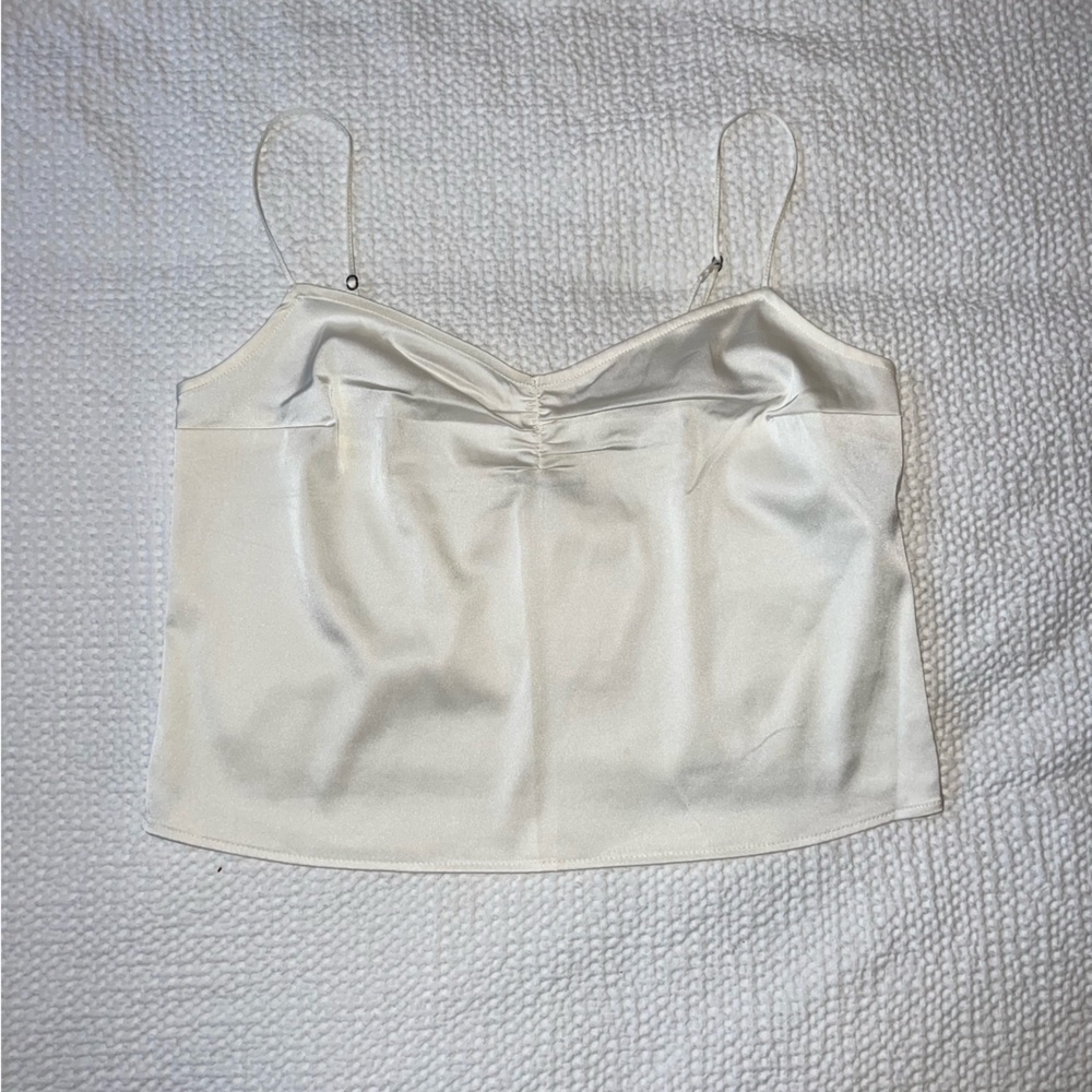 Abercrombie Silky, white tank top